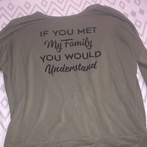 Green Openbsck Long Sleeve Shirt